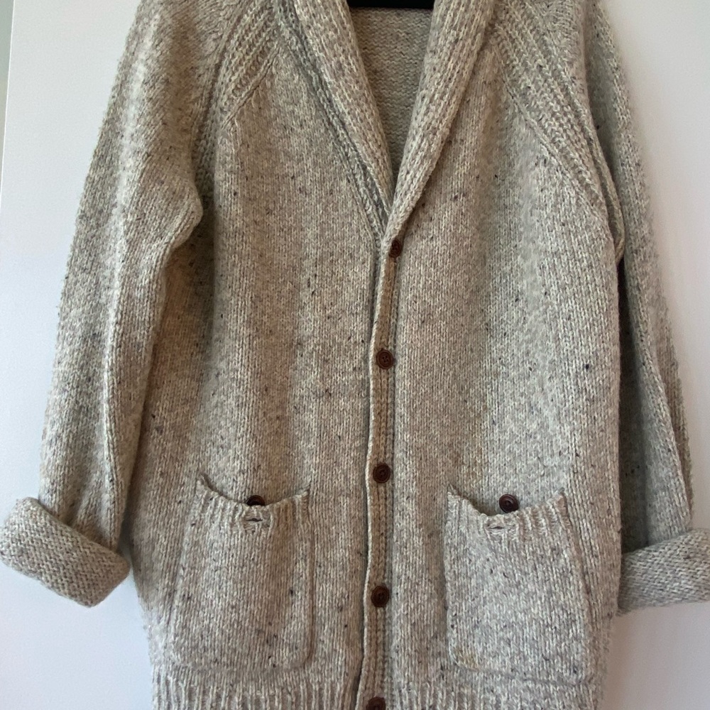 J. Crew Men's Beige Cardigan Sweater